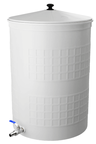 Бочка пластиковая садовая для дождевой воды и полива, 300л, белый [383]