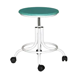 Табурет МДФ винтовой зеленый Т01-1 каркас белый [10919]