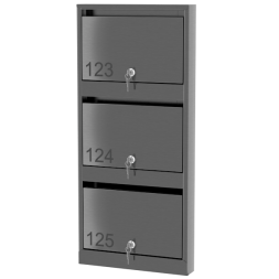Ящик почтовый из нержавеющей стали серии Слим 3x1 [11721]