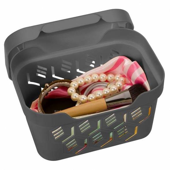 Ящик с крышкой универсальный Deluxe, 1,9л, серый