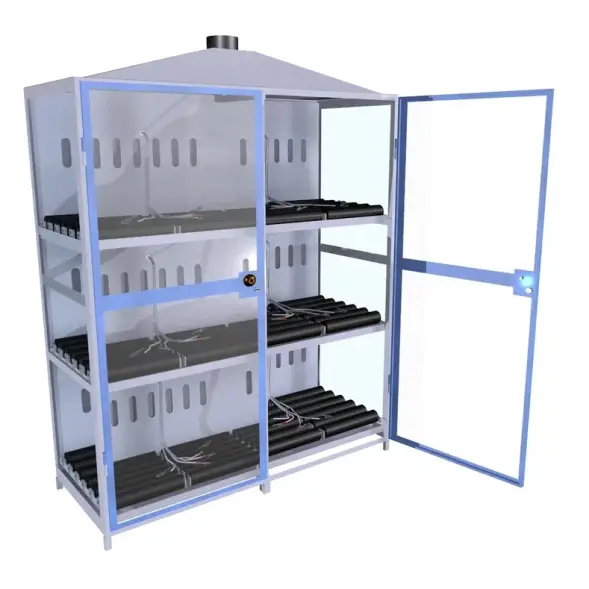 Шкаф для аккумуляторов ШМА-06-03 1340x810x1850 мм Синий