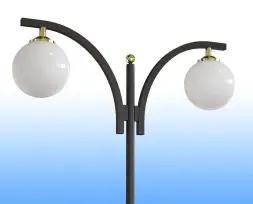 Стальной фонарный столб Т-15-2 со светильником 4,76 м