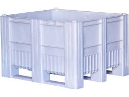 Крупногабаритный сплошной пластиковый контейнер на полозьях Big Box, 1200х1000х740 мм, желтый [12001000740-00]