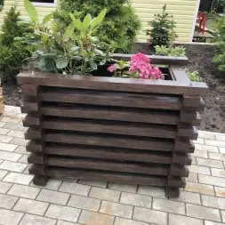 Цветочница деревянная «Ярус» С оцинкованной вставкой