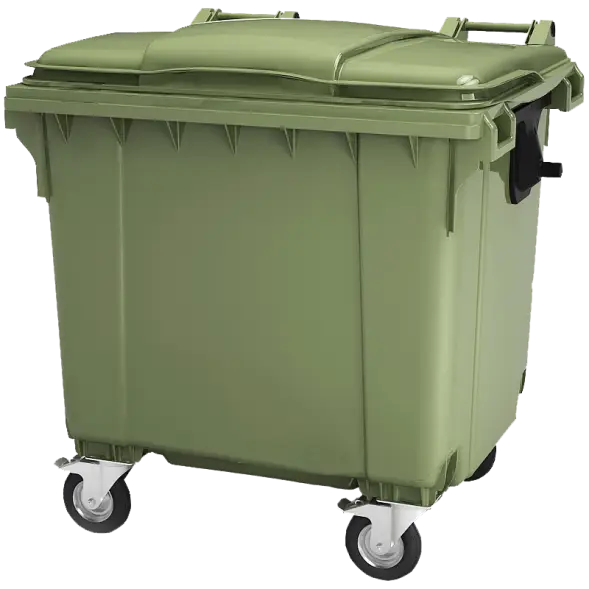 Мусорный контейнер 1100л. на колесах с опцией "крышка в крышке"
