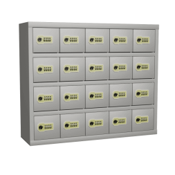 Шкаф для хранения мобильных телефонов на 20 ячеек с кодовым замком [9223]