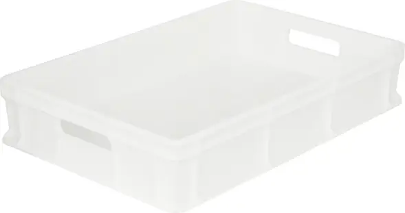 Ящик пластиковый сплошной, 600x400x120 мм, 22 л, белый [704.03.01 м]