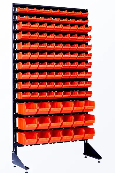 Стеллаж с пластиковыми ящиками 1801-2/8/3 O