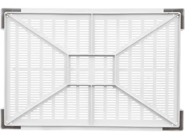 Ящик пластиковый морозостойкий перфорированный, 600x400x135 мм, 32,4 л, белый [119 м]