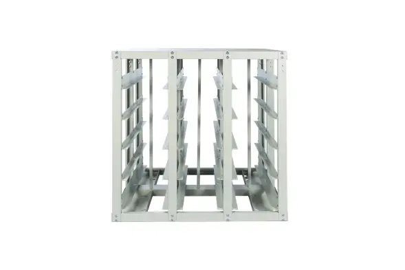 Стеллаж с направляющими мобильный, двусторонний, Стелла-техник V3-30-150-И 30 ячеек, грузоподъемность 400кг