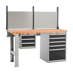 Верстак слесарный с тумбой ВС-150-06 с экраном ВС-150-Э1 [17825]