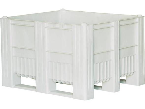 Крупногабаритный сплошной пластиковый контейнер на полозьях Big Box, 1200х1000х740 мм, серый [12001000740-00]