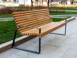 Скамейка стальная «Глория Вуд» 1,2 м