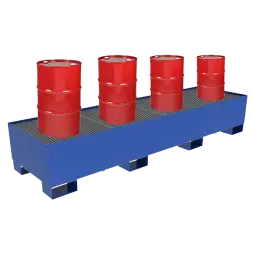 Поддон металлический для хранения 4 бочек 432x2500x700 [12228]