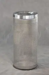 Урна Атриум, шлифованная, кольцо под пакет, 50 л