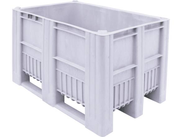 Крупногабаритный сплошной пластиковый контейнер на полозьях Big Box, 1200х800х740 мм, зеленый [1200800740-00]