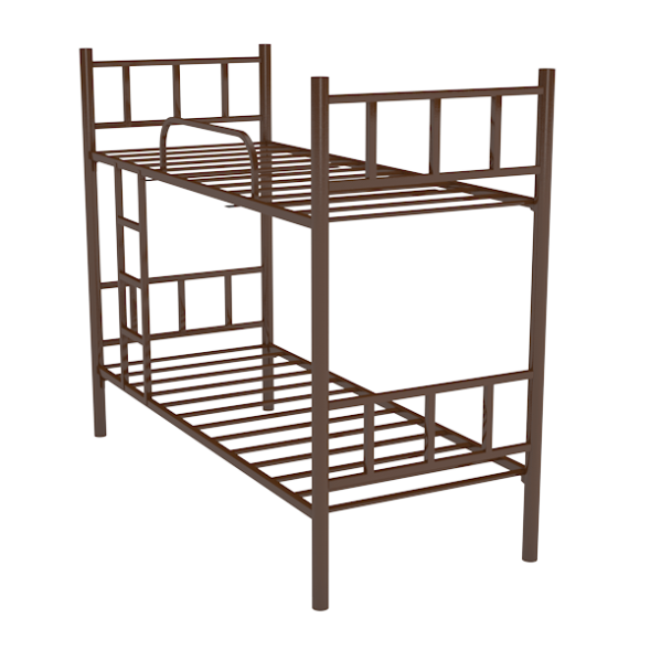 Двухъярусная кровать металлическая с лестницей [11029]