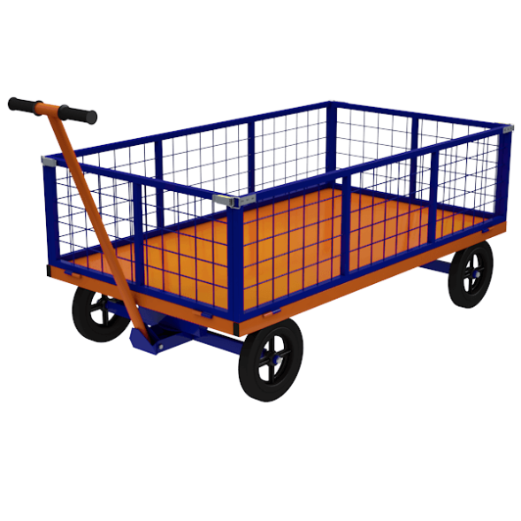 Тележка усиленная с поворотной осью и сетчатыми бортами ТПОБ 7 С [16430]