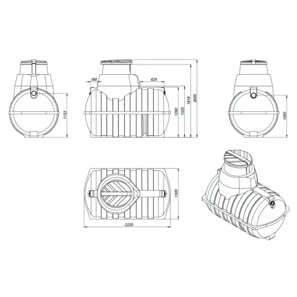 Септик "Rostok" Загородный черный