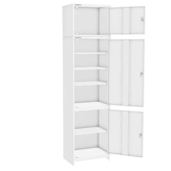 Шкаф медицинский металлический ШММ-1 с антресолью и мастер-системой [10832]