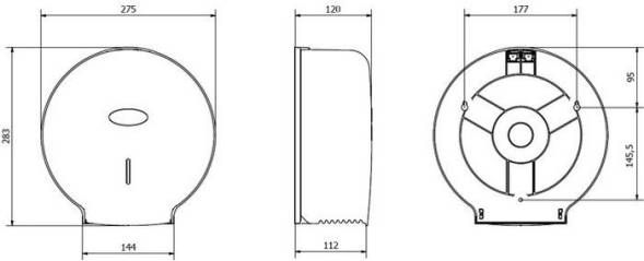 Диспенсер для туалетной бумаги, (пластик)