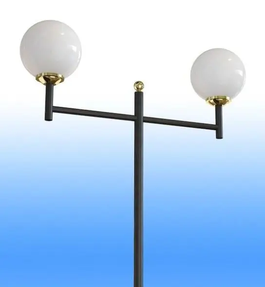 Стальной фонарный столб Т-30-2 со светильниками 4,961 м