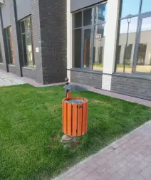 Урна комбинированная чугунная на столбике №4