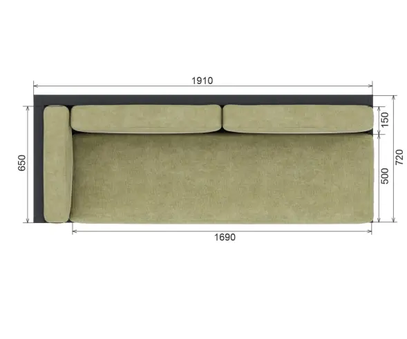 Диван «Параллель» 1 Лиственница