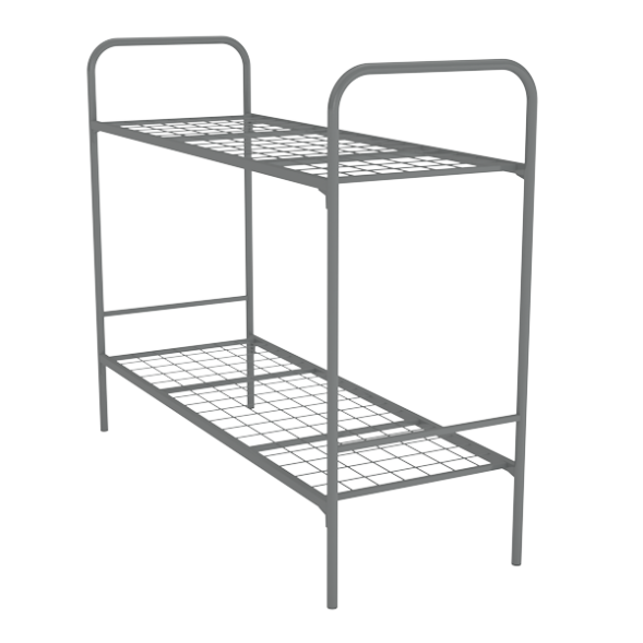 Кровать металлическая широкая на два яруса [11034]