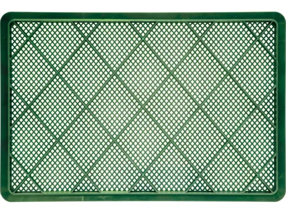 Ящик пластиковый перфорированный, 600x400x140 мм, 27 л, зеленый [705.01.03]