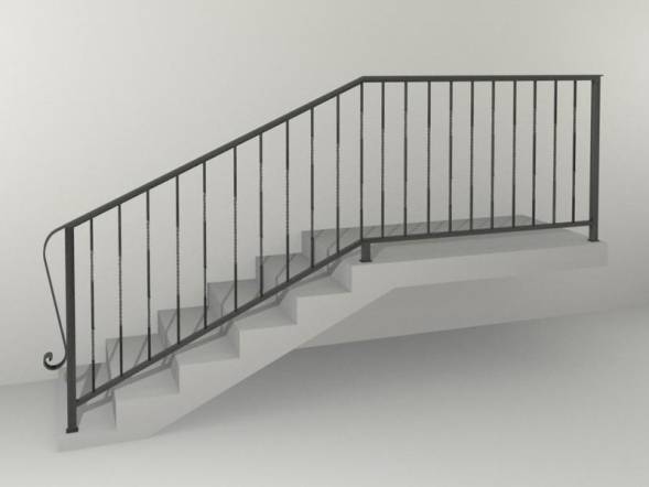 Кованые металлические перила МП1, 1 пог. м.