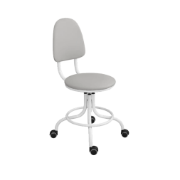 Кресло на винтовой опоре белое КР01 каркас белый [10635]