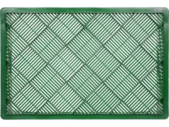 Ящик пластиковый перфорированный, 600x400x190 мм, 48 л, зеленый [106]