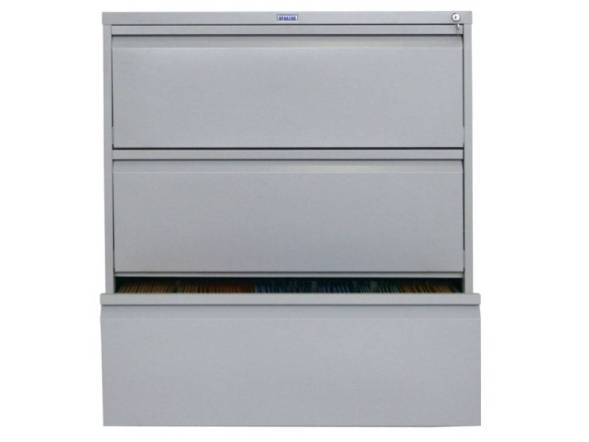 Шкаф металлический картотечный (картотека) ПРАКТИК AMF 1091/3, 3 ящика, 998х915х460 мм