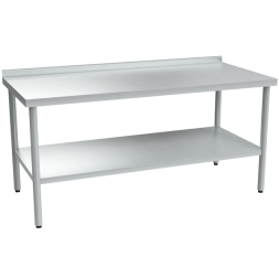 Стол из нержавейки с бортом для столовой [15237]