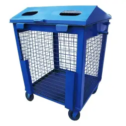 Сетчатый контейнер для РСО с колесами 1,1 куб. м