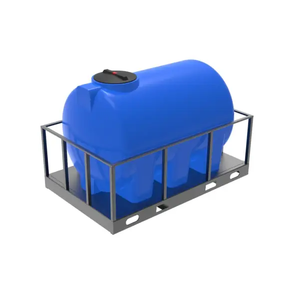Емкость H 2000л синяя в обрешетке
