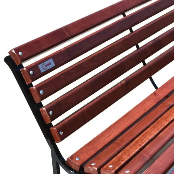 Скамейка стальная «Элегант» без подлокотников 3,0 м (3 опоры)