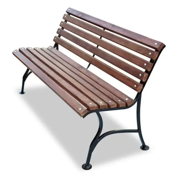 Скамейка стальная «Элегант» без подлокотников 3,0 м (3 опоры)