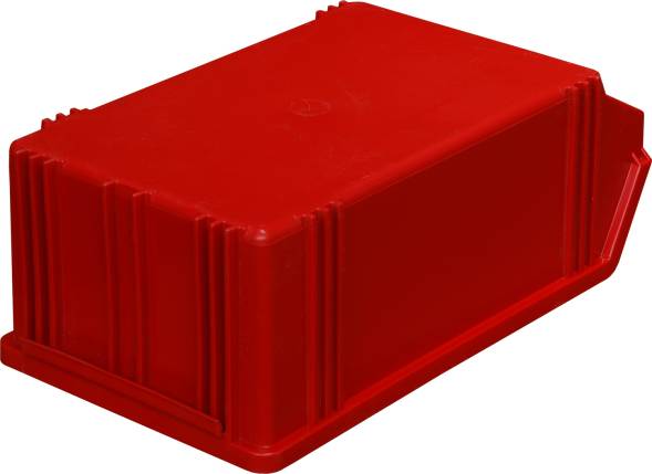 Ящик пластиковый сплошной, 400×230×150 мм, 13.8 л, красный [7963]