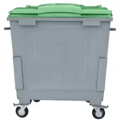 Металлический контейнер 1,1 куб.м с пластиковой крышкой