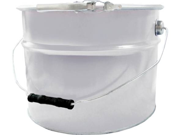 Ведро металлическое, ВМо 10б (Б), 10л, крышка-обруч, белый [5045]