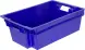 Ящик пластиковый сплошной, 600x400x200 мм, 35 л, синий [206]