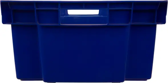 Ящик пластиковый сплошной, 600x400x200 мм, 35 л, синий [206]