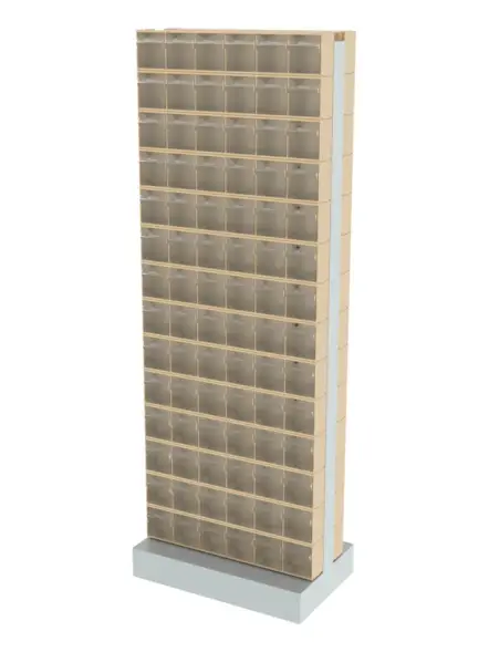 Стойка бежевая двусторонняя напольная Стелла-техник 406-00-14-00-B