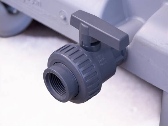 Кран шаровый пластиковый с внешней резьбой, 1 дюйм, черный [КШ 1]