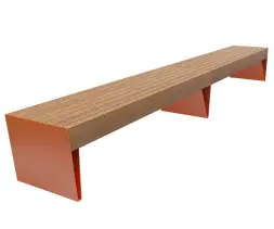 Скамейка стальная «Симпозиум» без спинки 1,8 м