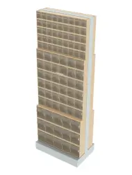 Стойка бежевая двусторонняя напольная Стелла-техник 406-05-06-03-B