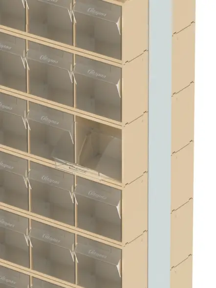 Стойка бежевая двусторонняя напольная Стелла-техник 406-05-06-03-B