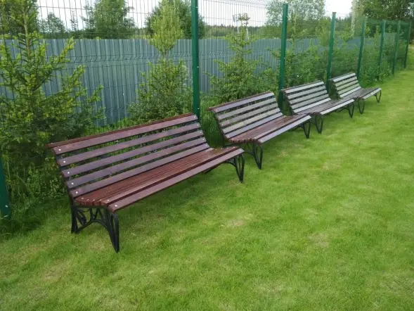 Скамейка стальная «Ривьера» 3,0 м (3 опоры)